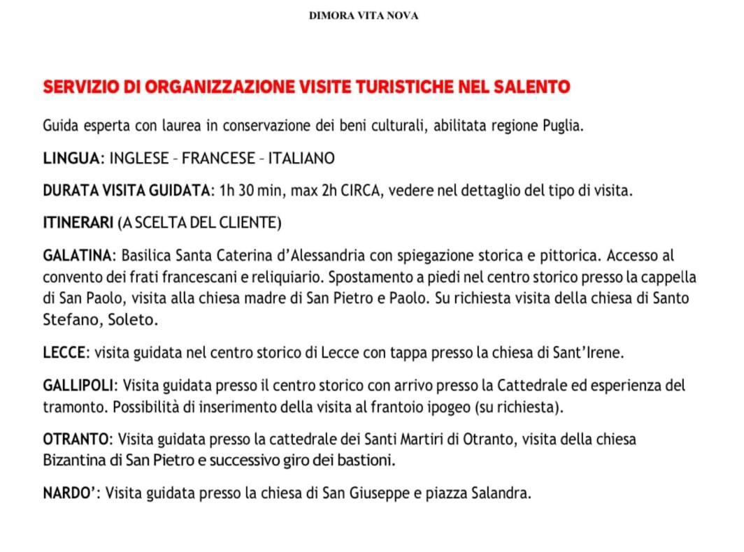 Dimora Storica - Vita Nova Galatina Esterno foto